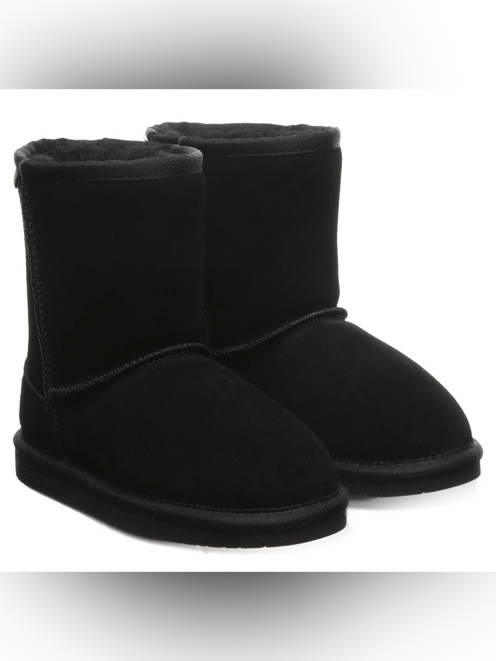 BearPaw Toddler Girl’s Black Suede Short Winter Boots Size 7
